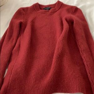 Ann Taylor Red Side Slit Sweater!